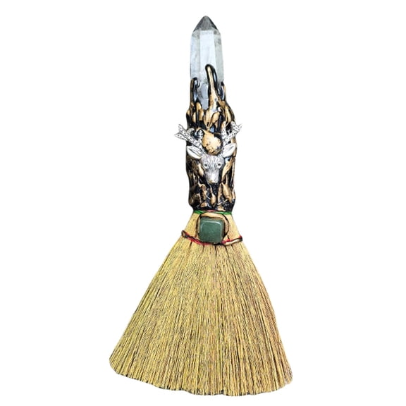 Natural Crystal Witch Broom Healing Crystal Point Witch Altar Supplies Witchcraft Supplies Witchcraft