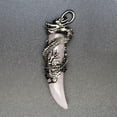 thumbnail image 1 of Natural Crystal Wolf Teeth Dragon Pendant Chakra Gems Magic Reiki Healing Amulet, 1 of 2