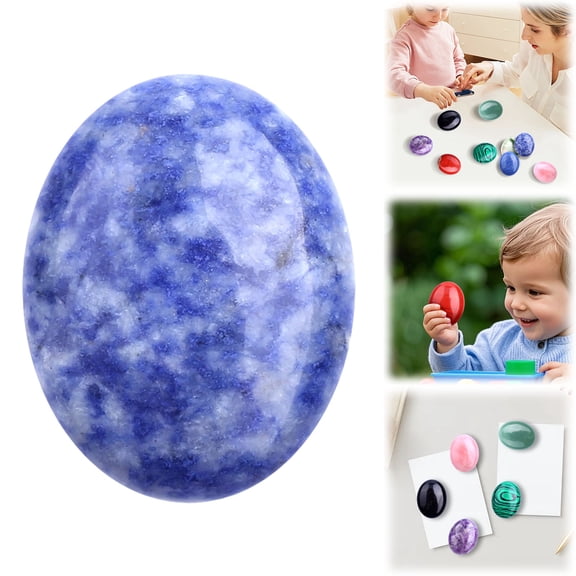 Natural Crystal Worry Stones Polished Gemstones Anxiety Relief StonesforMeditation, Stress Relief and Daily Use