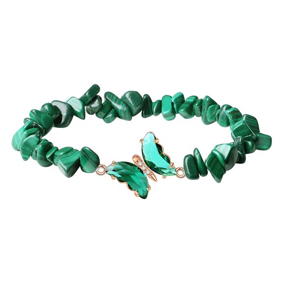 Natural Crystals Stone With Butterfly Charm Adjustable Designs Healing Energy Jewelry For Relaxation