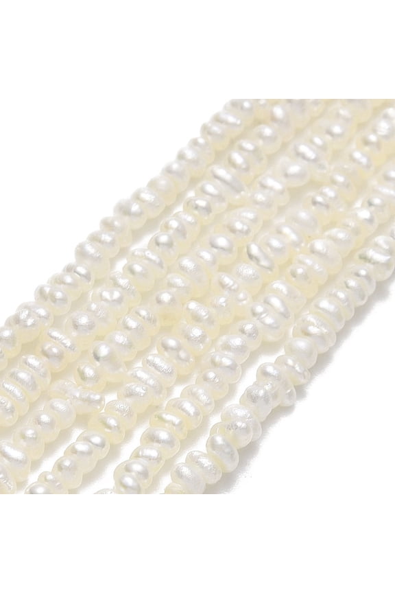 Natural Cultured Freshwater Pearl Beads Strands Keshi Pearl Beads Nuggets Linen 1.5~2x2~3x2mm Hole: 0.5mm 255~256pcs/strand 14.21~14.61''(36.1~37.1cm)