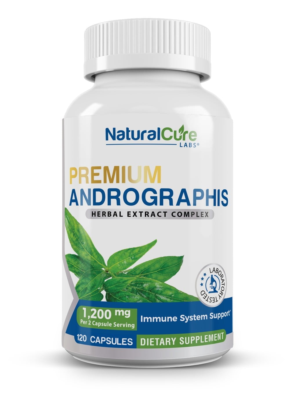 Natural Cure Labs Premium Andrographis Extract 1,200mg 100mg Andrographolides, 120 Capsules