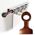 thumbnail image 1 of Natural Curtain Rod Brackets – Sturdy Wooden Curtain Rod Holders For 1.4" (1 2/5") Poles | Decorative Curtain Supports For Living Room & Bedroom,Brown 1PC, 1 of 5