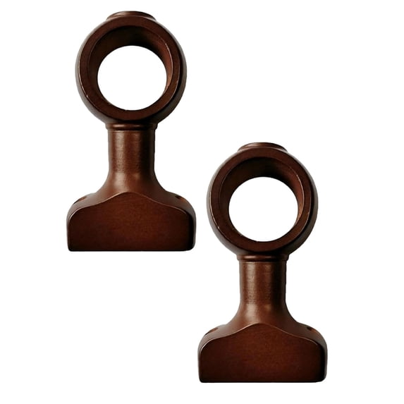 Natural Curtain Rod Brackets – Sturdy Wooden Curtain Rod Holders For 1.4 2PCS