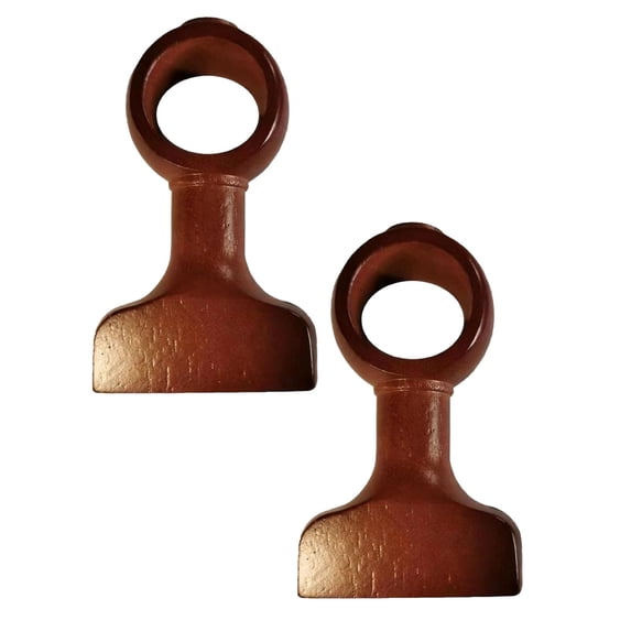 Natural Curtain Rod Brackets – Sturdy Wooden Curtain Rod Holders For 1.4 2PCS