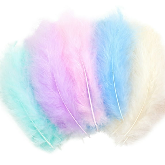 Natural DIY Feather Craft Kit Animal Themed Manual Decoration Material Educational Toy for Children Art Projects