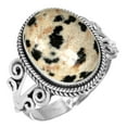 thumbnail image 1 of Natural Dalmatian Ring 925 Sterling Silver Handmade Jewelry, 1 of 6