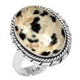 thumbnail image 1 of Natural Dalmatian Ring 925 Sterling Silver Handmade Jewelry, 1 of 6
