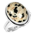thumbnail image 1 of Natural Dalmatian Women Jewelry 925 Sterling Silver Ring, 1 of 6