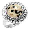 thumbnail image 1 of Natural Dalmatian Women Jewelry 925 Sterling Silver Ring, 1 of 6