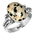 thumbnail image 1 of Natural Dalmatian Women Jewelry 925 Sterling Silver Ring, 1 of 6