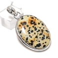 thumbnail image 1 of Natural Dalmation Jasper Handmade 925 Sterling Silver Jewelry Pendant 1.81", 1 of 2