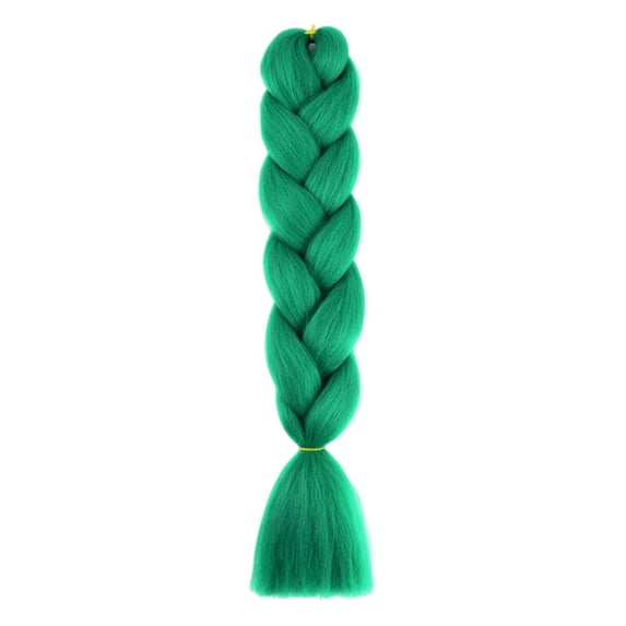Natural Dark Green Braiding Hair Extensions High Temperature Fiber Jumbo Braiding Hair Extensions One Pack Black Braiding Hair(1pc-24 Inch)
