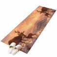 thumbnail image 1 of Natural Deer Kitchen Runner Rug 2x6 Washable Runners for Hallway Non Slip Farmhouse Mountain Herb Scenery Large Area Rug Indoor Floor Carpet for Bathroom Laundry Entryway Bedroom Living Room, 1 of 9