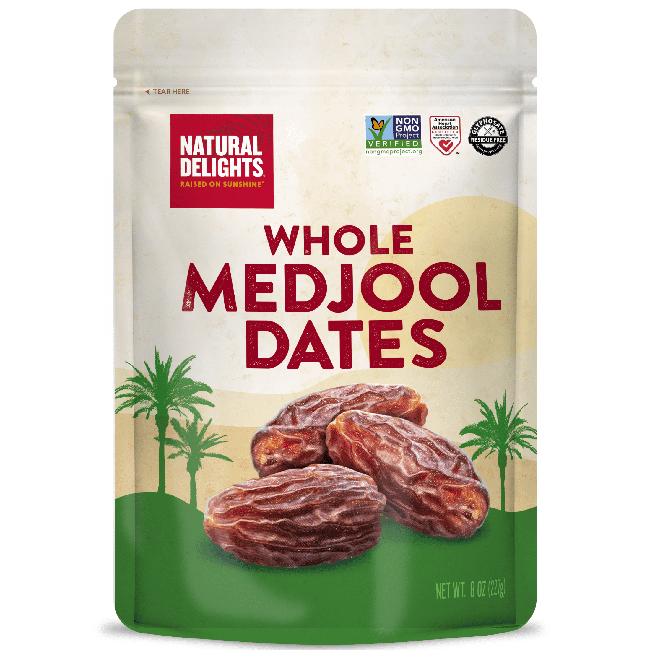 Natural Delights Gluten-Free Whole Fresh Medjool Dates, 8 Oz