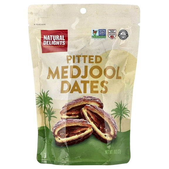 Natural Delights, Pitted Medjool Dates, 8 oz