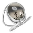 thumbnail image 1 of Natural Dendrite Opal Ring 925 Sterling Silver Handmade Jewelry, 1 of 6