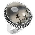 thumbnail image 1 of Natural Dendrite Opal Ring 925 Sterling Silver Handmade Jewelry, 1 of 6