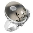 thumbnail image 1 of Natural Dendrite Opal Ring 925 Sterling Silver Handmade Jewelry, 1 of 6