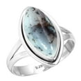 thumbnail image 1 of Natural Dendrite Opal Ring 925 Sterling Silver Handmade Jewelry, 1 of 6