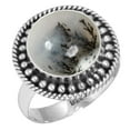 thumbnail image 1 of Natural Dendrite Opal Ring 925 Sterling Silver Handmade Jewelry, 1 of 6