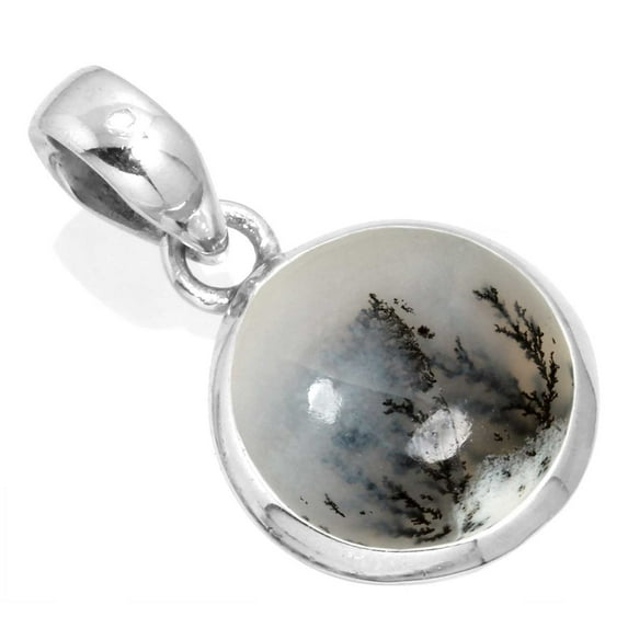 Natural Dendrite Opal Women Jewelry 925 Sterling Silver Pendant