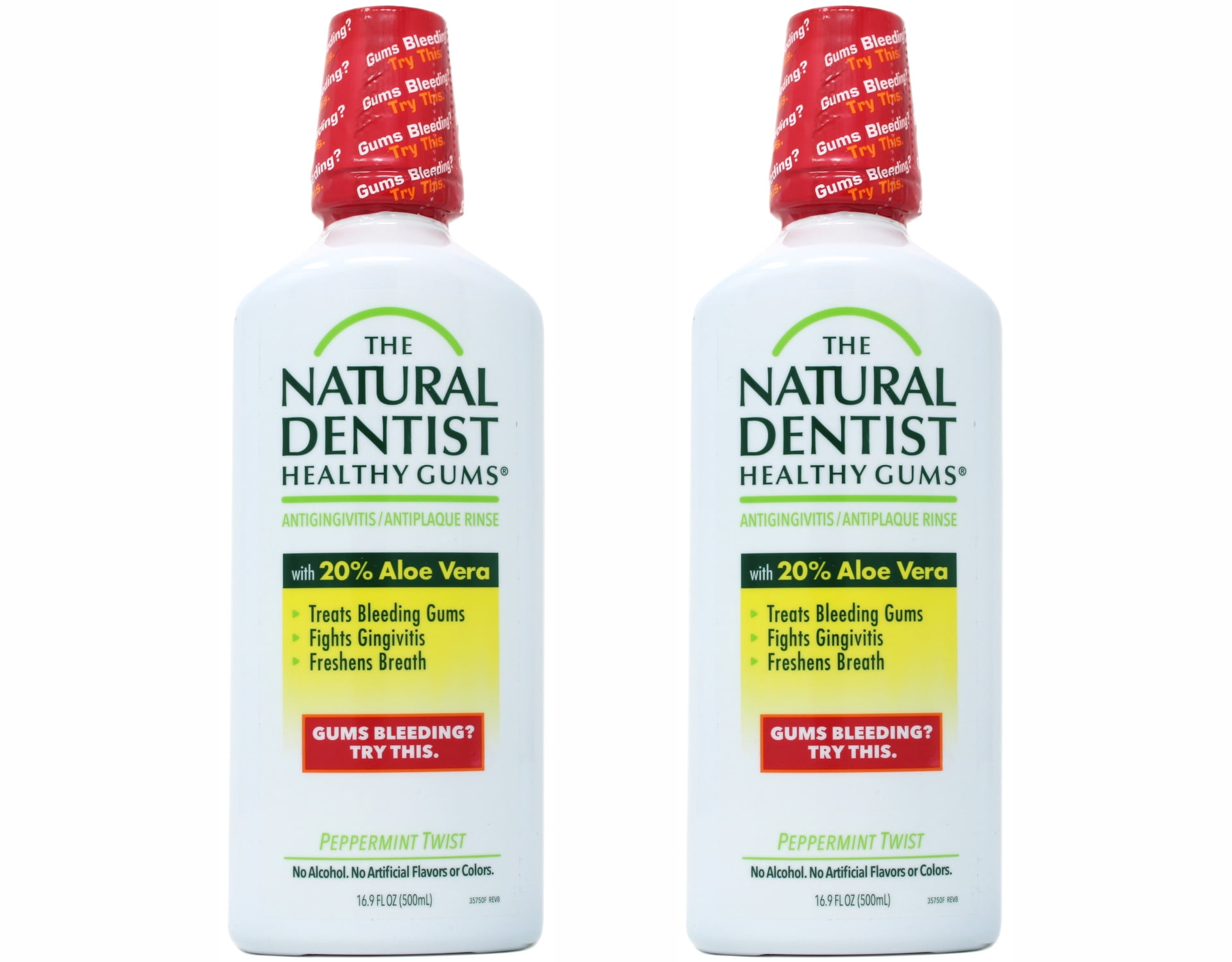 Natural Dentist Healthy Gums Antigingivitis Rinse Peppermint Twist 16.9 Ounce, Pack of 2
