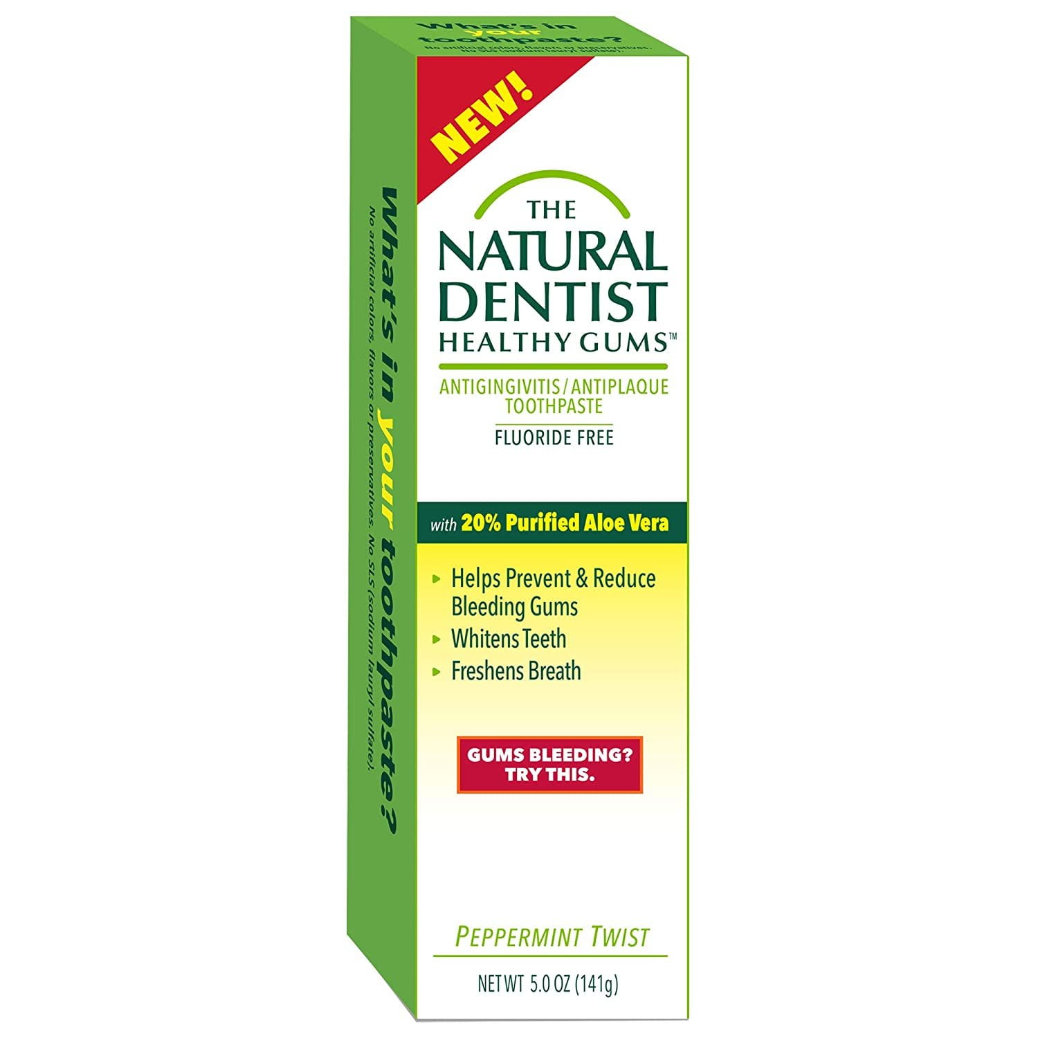 Natural Dentist Healthy Gums Antigingivitis/antiplaque Toothpaste, Peppermint Twist, 5 ounces