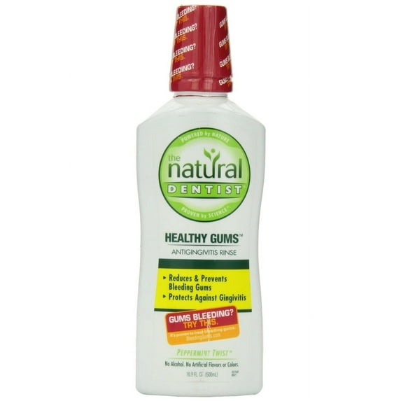 Natural Dentist Healthy Gums Peppermint Twist Antigingivitis Rinse, 16.9 Ounce 2 PK