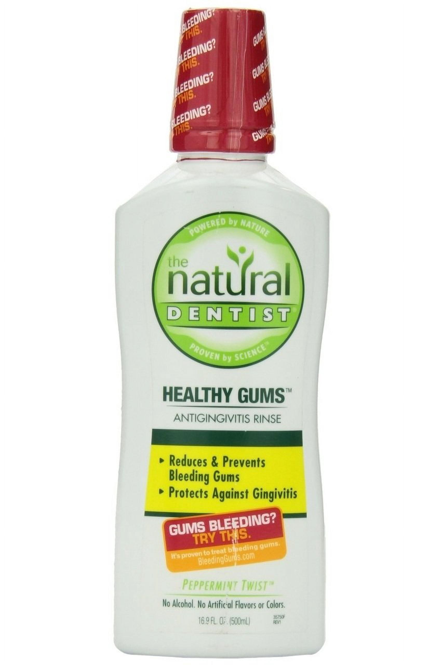 Gingivitis Rinse Natural Dentist Healthy Gums Peppermint Twist Antigingivitis Rinse, 16. ...