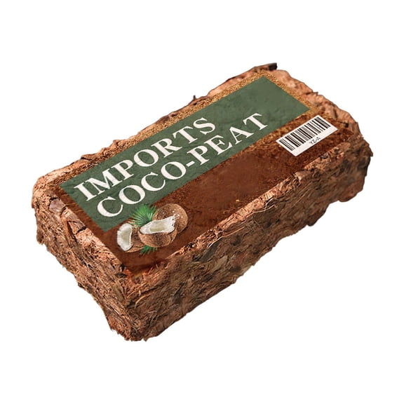 Natural Desalted Coir Brick Nutrient Soil, Breathable Coarse Coconut Husk Planting Substrate, Universal Compressed Coir Fiber Briquette For Flower Vegetable Seedling Cultivation