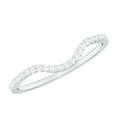 thumbnail image 1 of Rosec Jewels Natural Diamond Engagement Ring Enhancer - HI-SI Quality - Curved Ring for Women - with Jewelry Box, 18K White Gold, US 3.50, 1 of 6