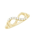 thumbnail image 1 of Rosec Jewels Certified Diamond Infinity Promise Ring for Women (HI-SI Grade) - Love Knot Ring - Ready to Gift for Valentines, 10K Yellow Gold, US 8.00, 1 of 8
