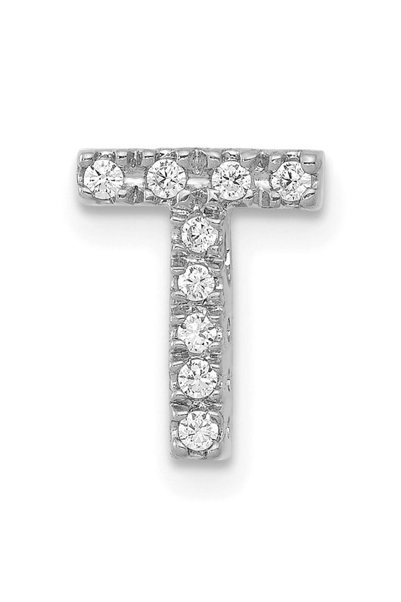 Natural Diamond Initial Charm Pendant