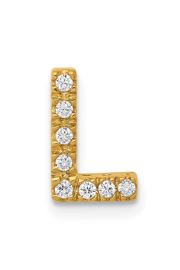 Natural Diamond Initial Charm Pendant