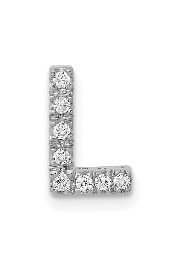 Natural Diamond Initial Charm Pendant