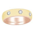 thumbnail image 1 of AFFY Natural Diamond Men's Anniversary Band Ring 14K Rose Gold Over Sterling Silver (0.1 Ct), 1 of 1