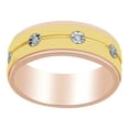 thumbnail image 1 of AFFY Natural Diamond Men's Anniversary Band Ring 14K Rose Gold Over Sterling Silver (0.1 Ct), 1 of 1