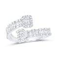 thumbnail image 1 of Natural Diamond NK Fashion Initial "E" Ladies Cuff Ring 0.5cttw, 1 of 1