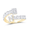 thumbnail image 1 of Natural Diamond NK Fashion Initial "N" Ladies Cuff Ring 0.5cttw, 1 of 1