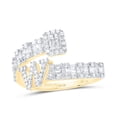 thumbnail image 1 of Natural Diamond NK Fashion Initial "W" Ladies Cuff Ring 0.6cttw, 1 of 1