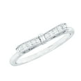 thumbnail image 1 of Rosec Jewels Natural Diamond Promise Ring for Women - April Birthstone Bow Tie Ring, 14K White Gold, US 4.00, 1 of 7