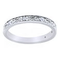 thumbnail image 1 of AFFY Natural Diamond Stackable Wedding Band Ring In 14k Solid White Gold (0.08 Ct),Ring Size-14, 1 of 1