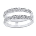 thumbnail image 1 of Natural Diamond Vintage Enhancer Guard Ring In 14k Solid White Gold (0.25 Ct),Ring Size-11.5, 1 of 1