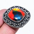 thumbnail image 1 of Natural Dicorich Glass Gemstone 925 Sterling Silver Gift Ring Size 10, 1 of 2