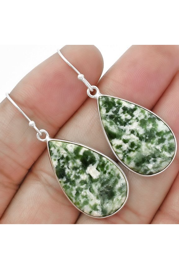 Natural Dioptase 925 Sterling Silver Earrings Jewelry E-1001 SDE63321