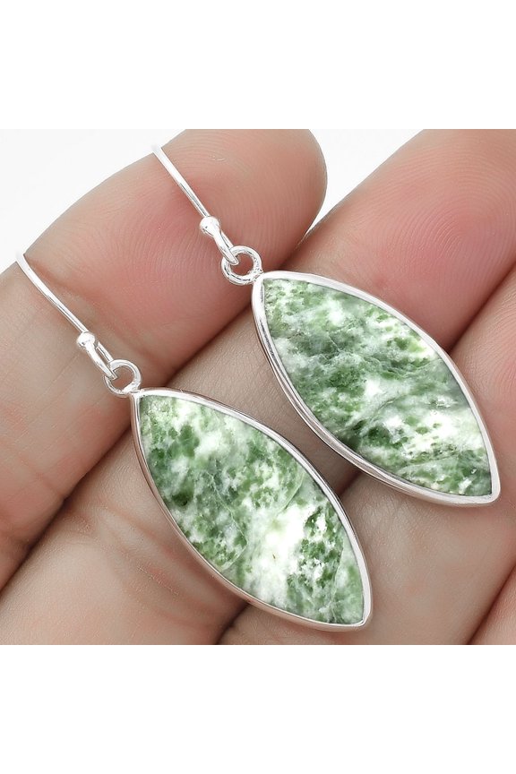 Natural Dioptase 925 Sterling Silver Earrings Jewelry E-1001 SDE64356