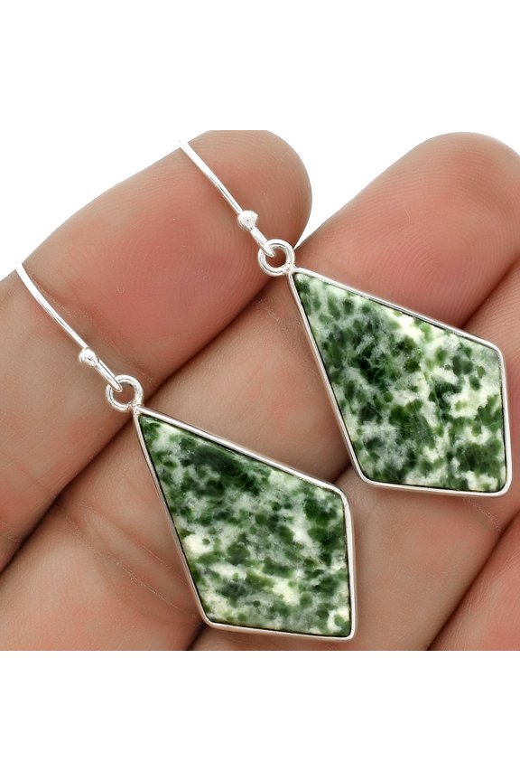 Natural Dioptase 925 Sterling Silver Earrings Jewelry E-1001 SDE66761