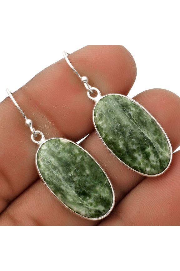 Natural Dioptase 925 Sterling Silver Earrings Jewelry E-1001 SDE66899