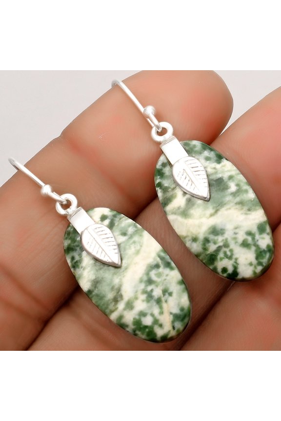 Natural Dioptase 925 Sterling Silver Earrings Jewelry E-1137 SDE67233